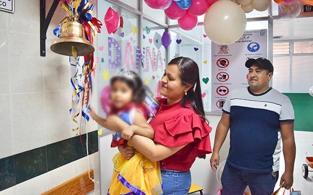 Buenas noticias: Danna, Rosmar y Alejandro tocan la campana de la victoria al vencer el cáncer