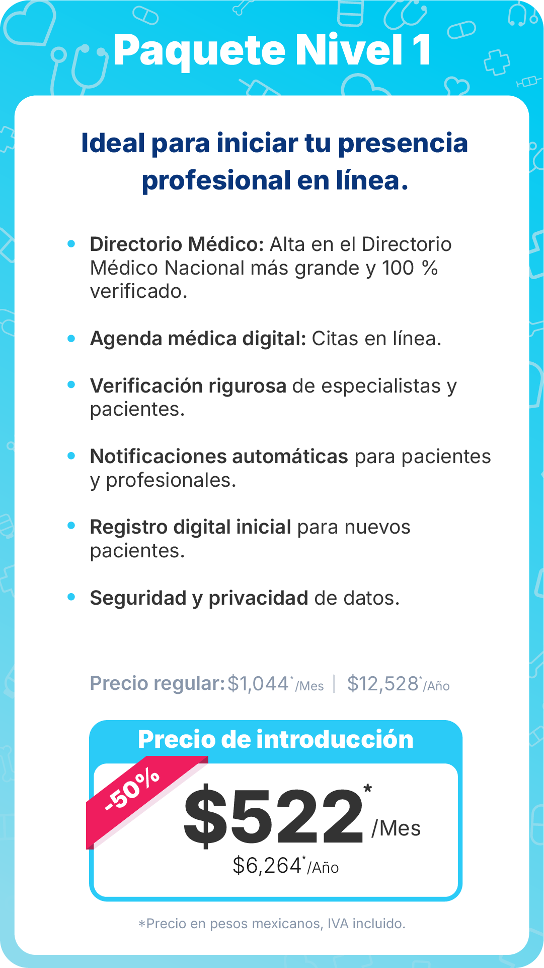 Paquete Nivel 1 Dirmedal